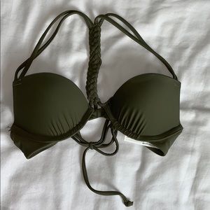 Green hollister bikini top